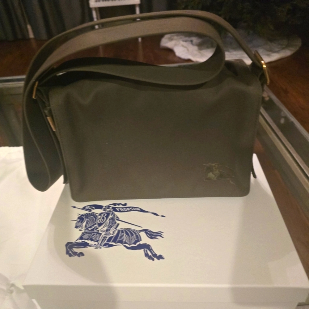 Burberry Trench Crossbody Bag (Olive Color)